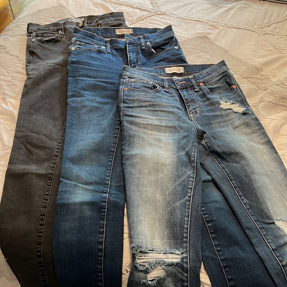 3 Pairs of Madewell High Riser Jeans